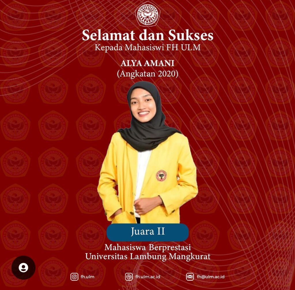 Ucapan Selamat dan Sukses kepada Mahasiswi Fakultas Hukum Unlam Yang ...